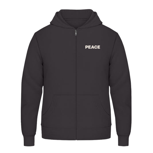 MAKE LOVE NOT WAR - Statement Zipper Hoodie (Front-& Backprint)