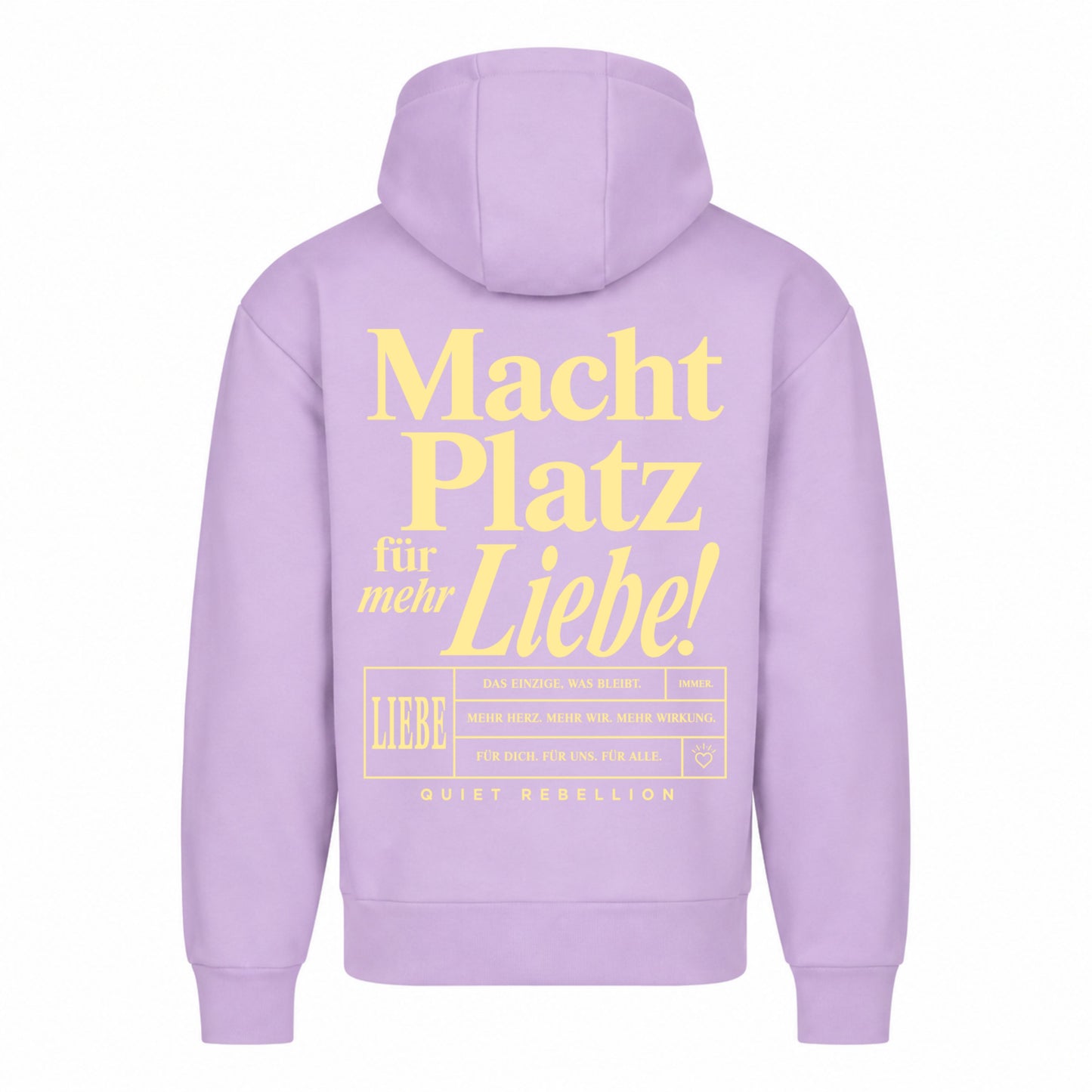 Macht Platz für mehr Liebe - Statement Hoodie / Relaxed Fit / Backprint