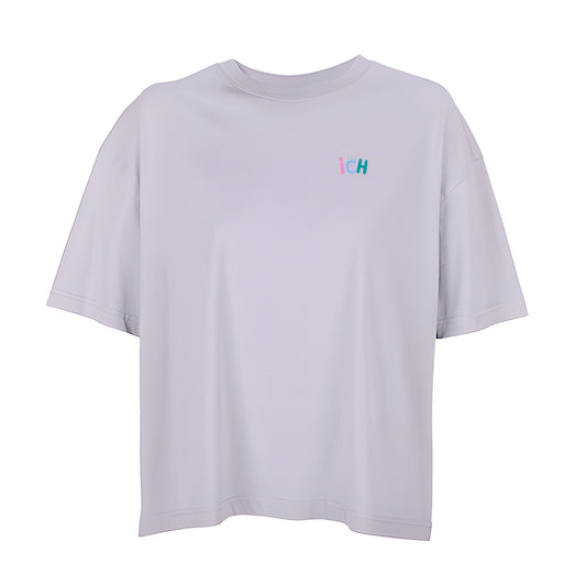 Oversized Shortcut T-Shirt in Lilac – Vorderansicht