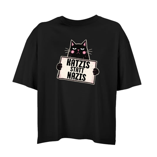 Katzis statt Nazis - Shortcut Oversized Statement Shirt