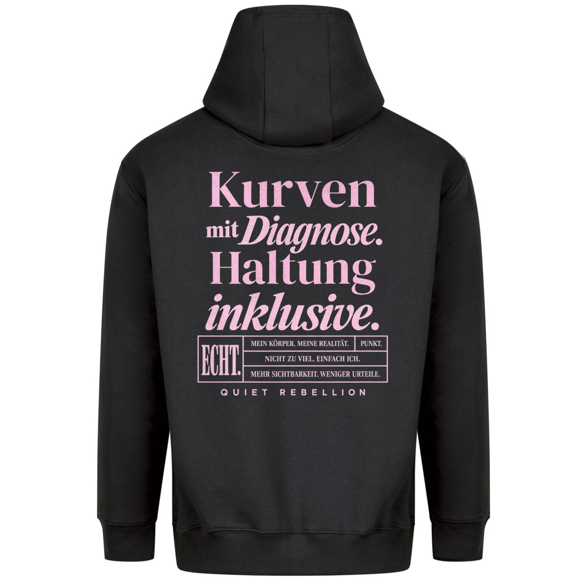 Kurven mit Diagnose. Haltung inklusive. - Relaxed Fit Statement Hoodie