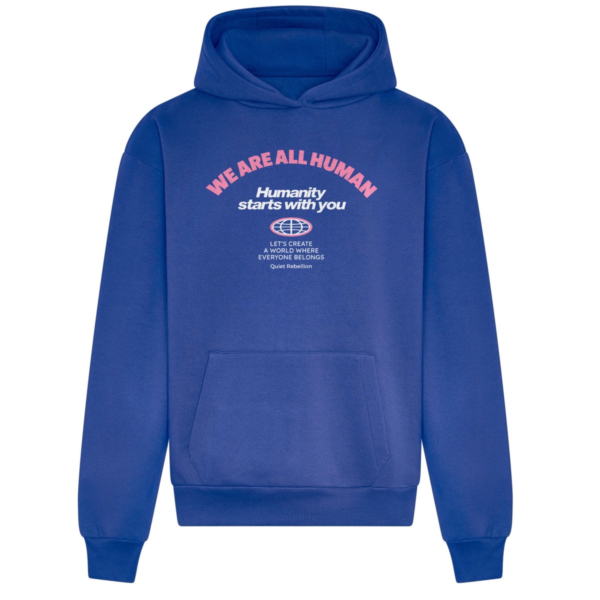 We Are All Human - Relaxed Fit Statement Hoodie
