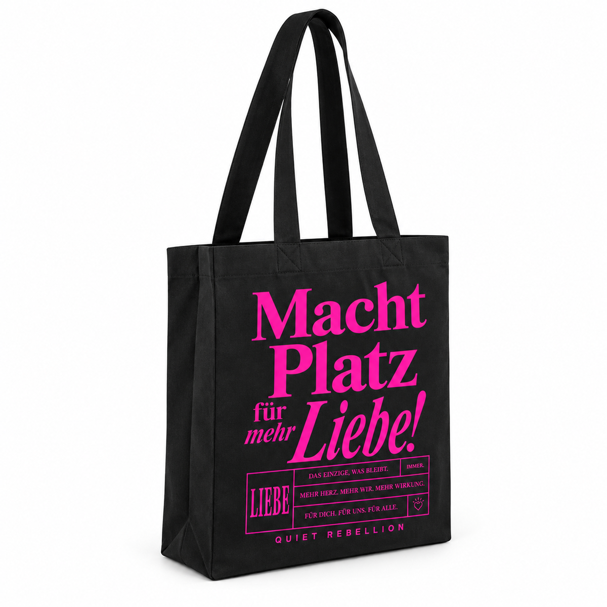 Macht Platz für mehr Liebe - Canvas-Bag XL (Front-& Backprint)