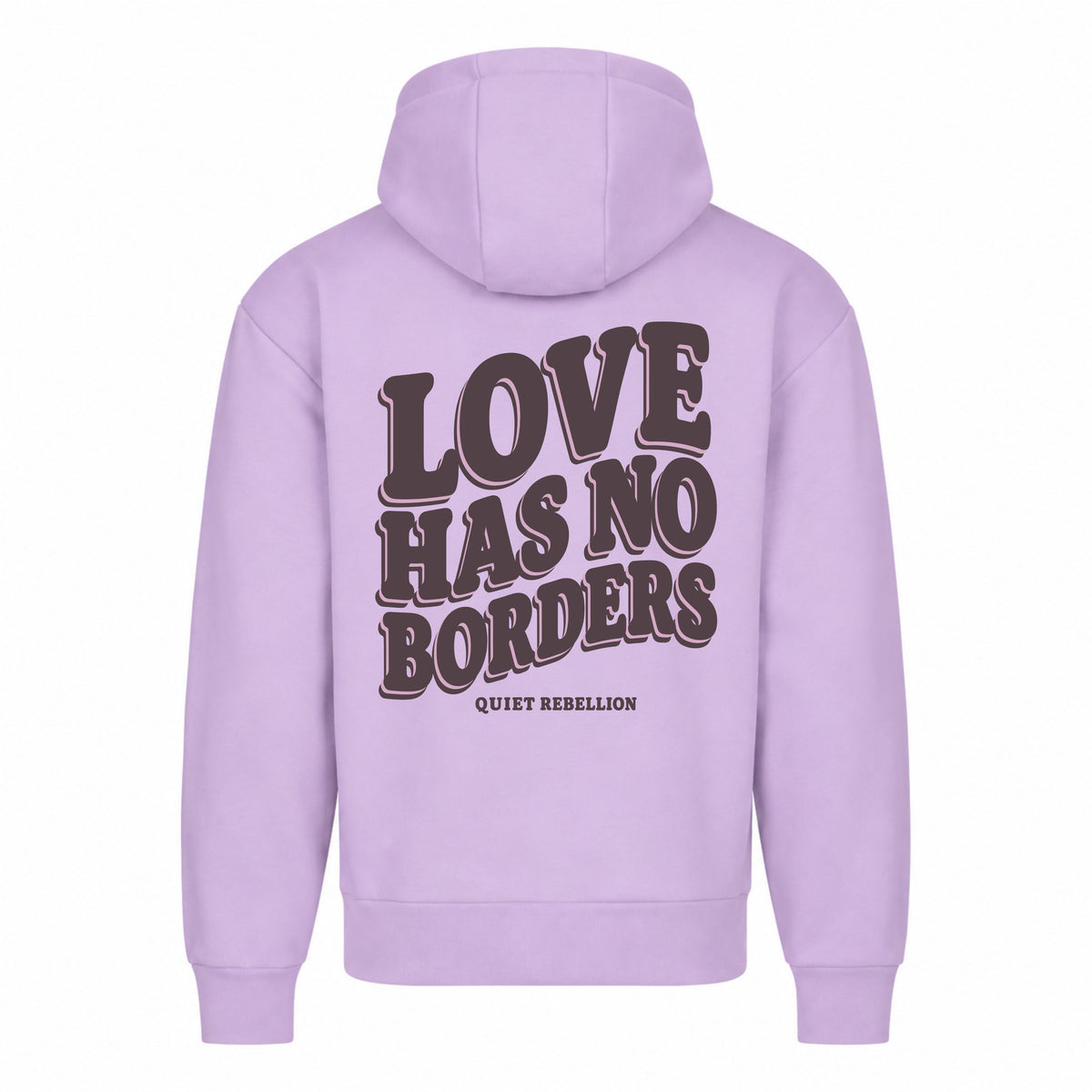 LOVE HAS NO BORDERS - Statement Hoodie / Relaxed Fit / Backprint