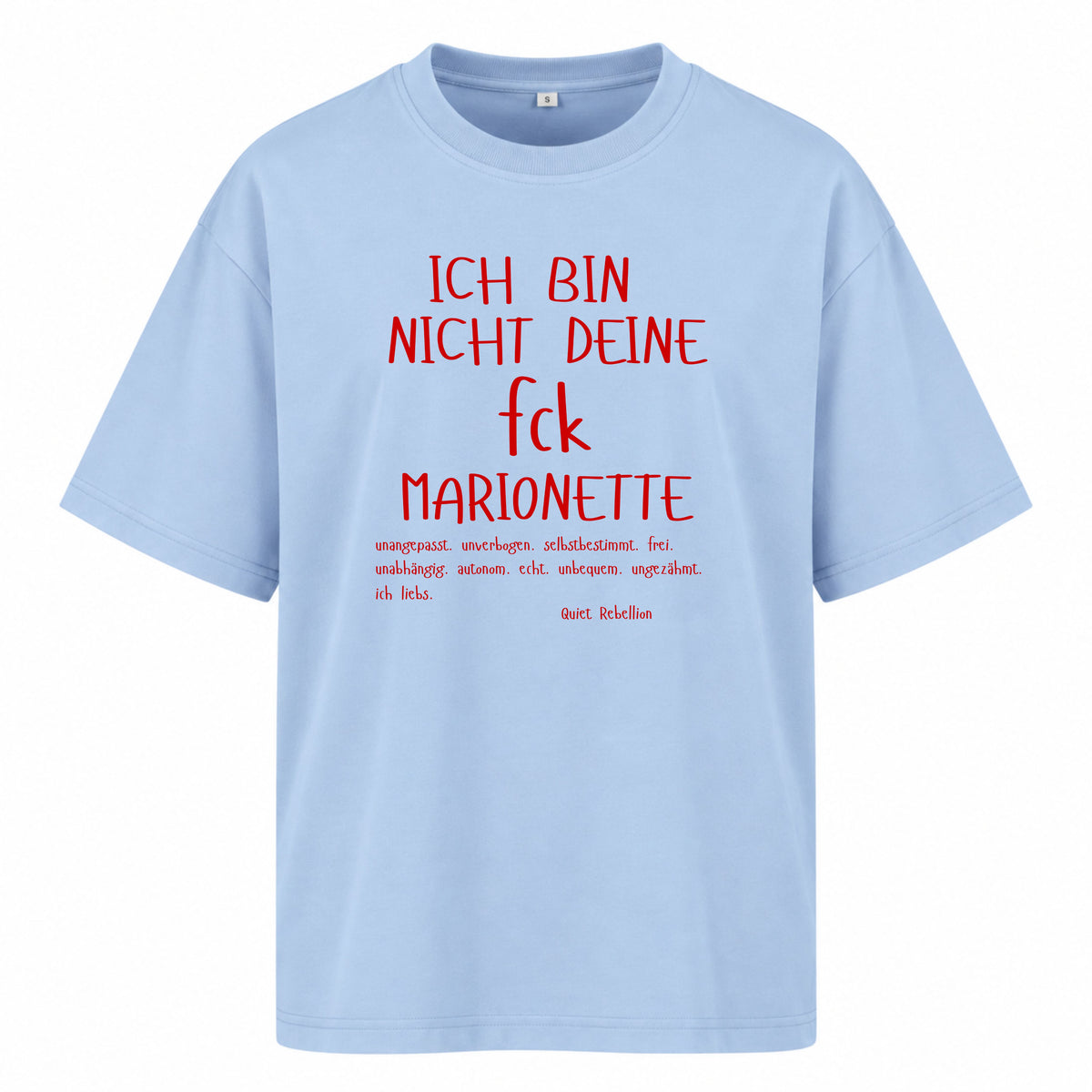 Nicht deine fck Marionette - Ladies Oversized Statement Shirt