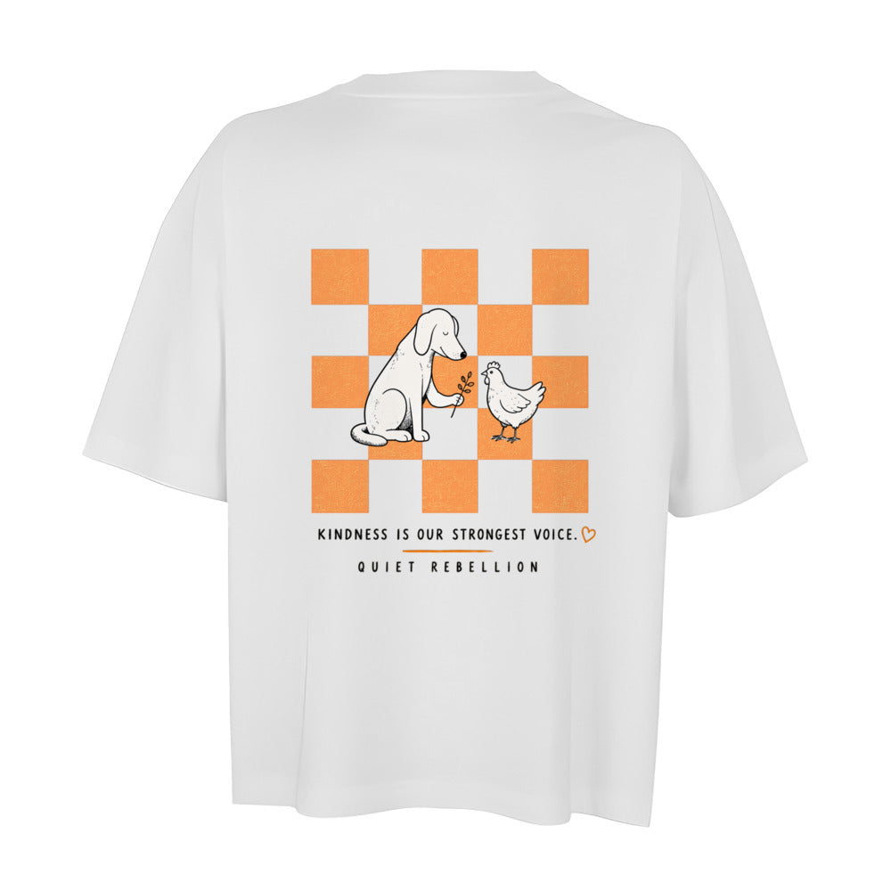 Kindness Is Our Strongest Voice - Boxy Oversized Statement Shirt