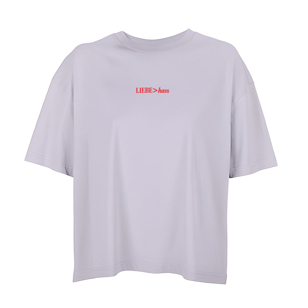 Macht Platz für mehr Liebe - Oversized Shortcut Statement Shirt (Front-& Backprint)