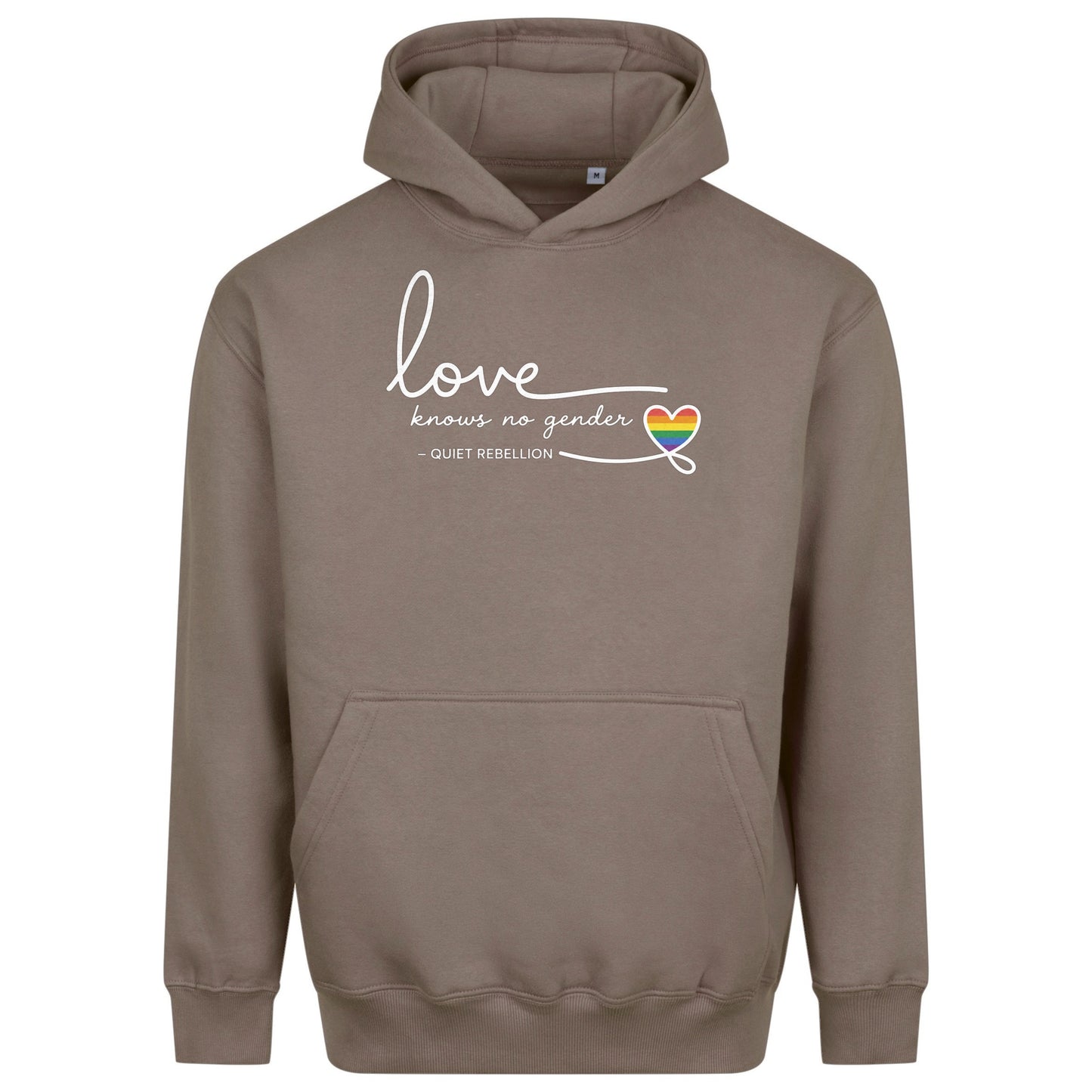 Love knows no gender - Premium Statement Hoodie (Front-& Armprint)