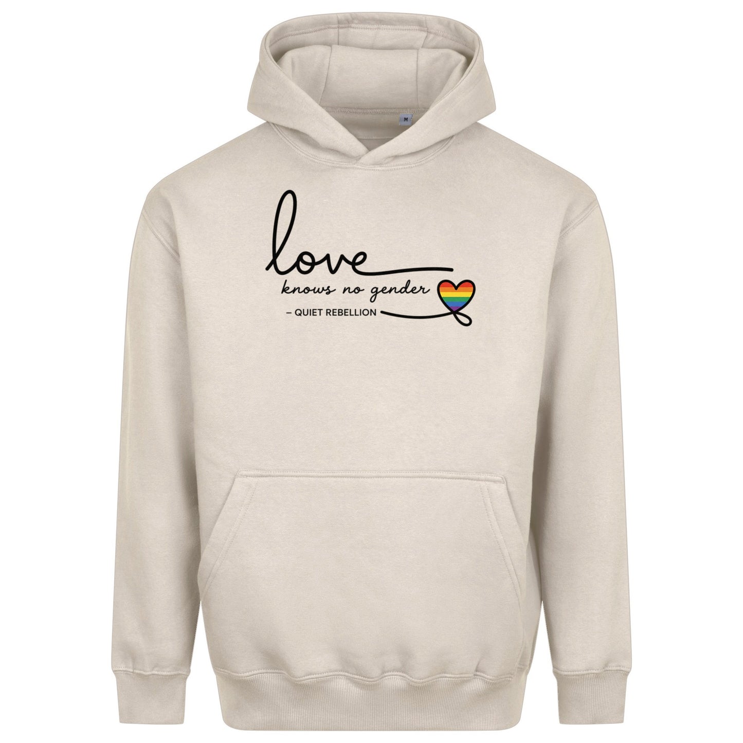 Love knows no gender - Premium Statement Hoodie (Front-& Armprint)