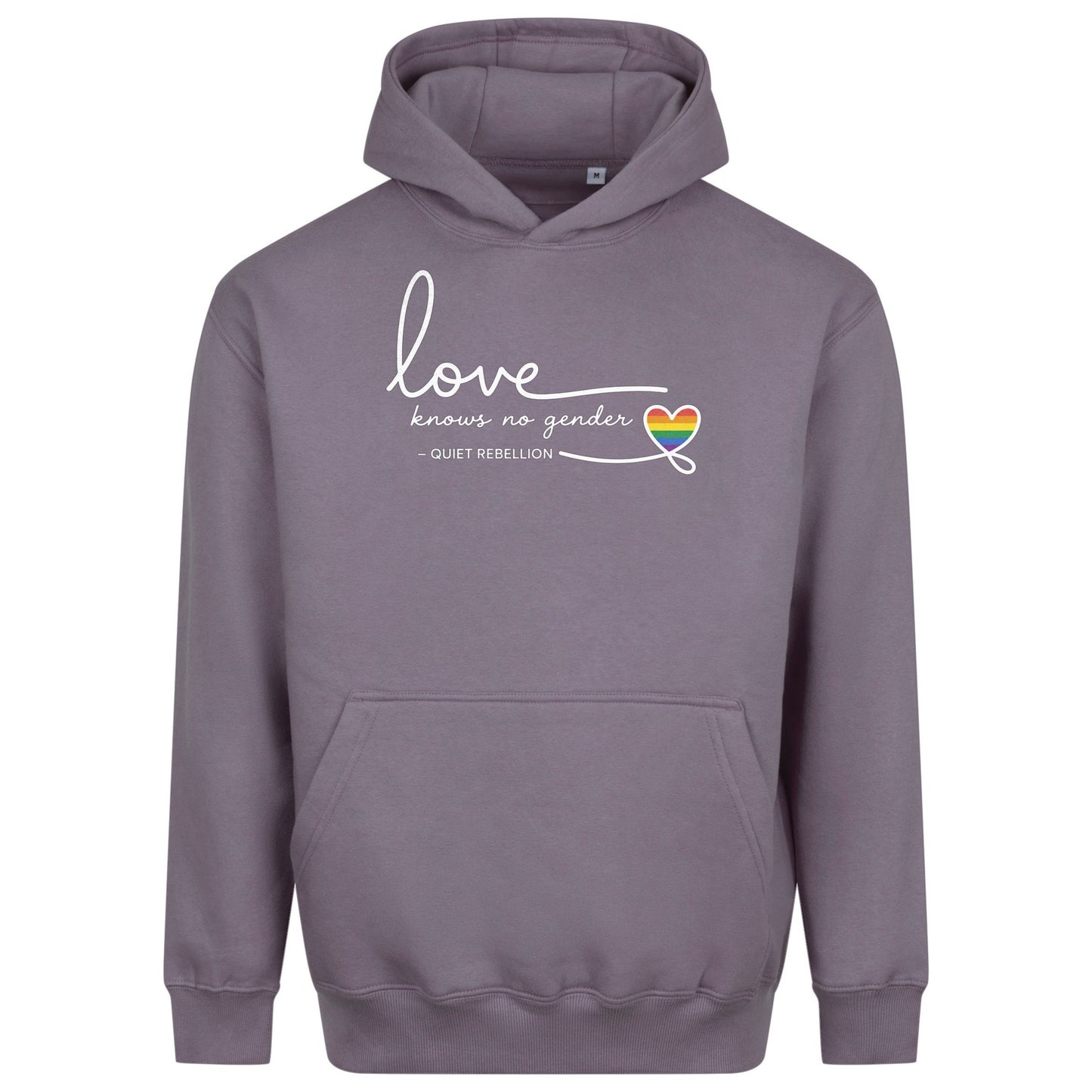 Love knows no gender - Premium Statement Hoodie (Front-& Armprint)