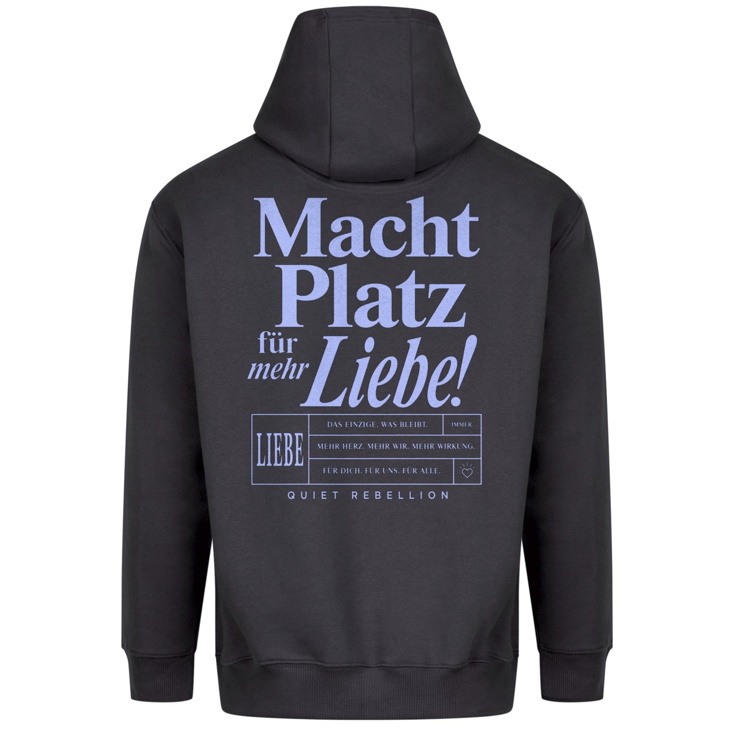Macht Platz für mehr Liebe - Premium Statement Hoodie (Front-& Backprint)