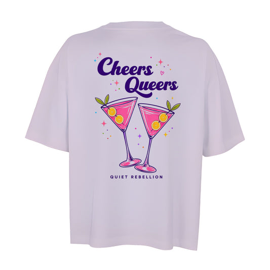 Cheers Queers - Oversized Shortcut Statement Shirt (Front-& Backprint)