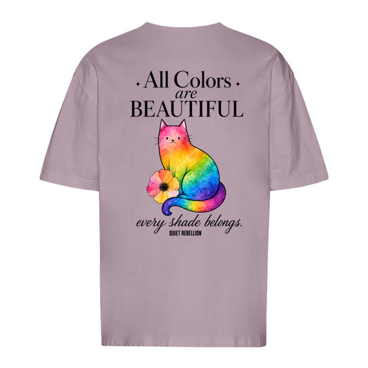 ALL COLORS ARE BEAUTYFUL - Oversized Statement Shirt Front-& Backprint)