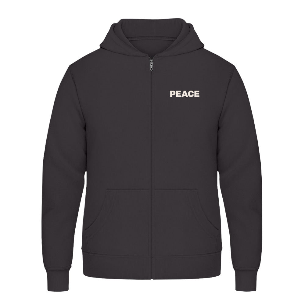 MAKE LOVE NOT WAR - Statement Zipper Hoodie (Front-& Backprint)