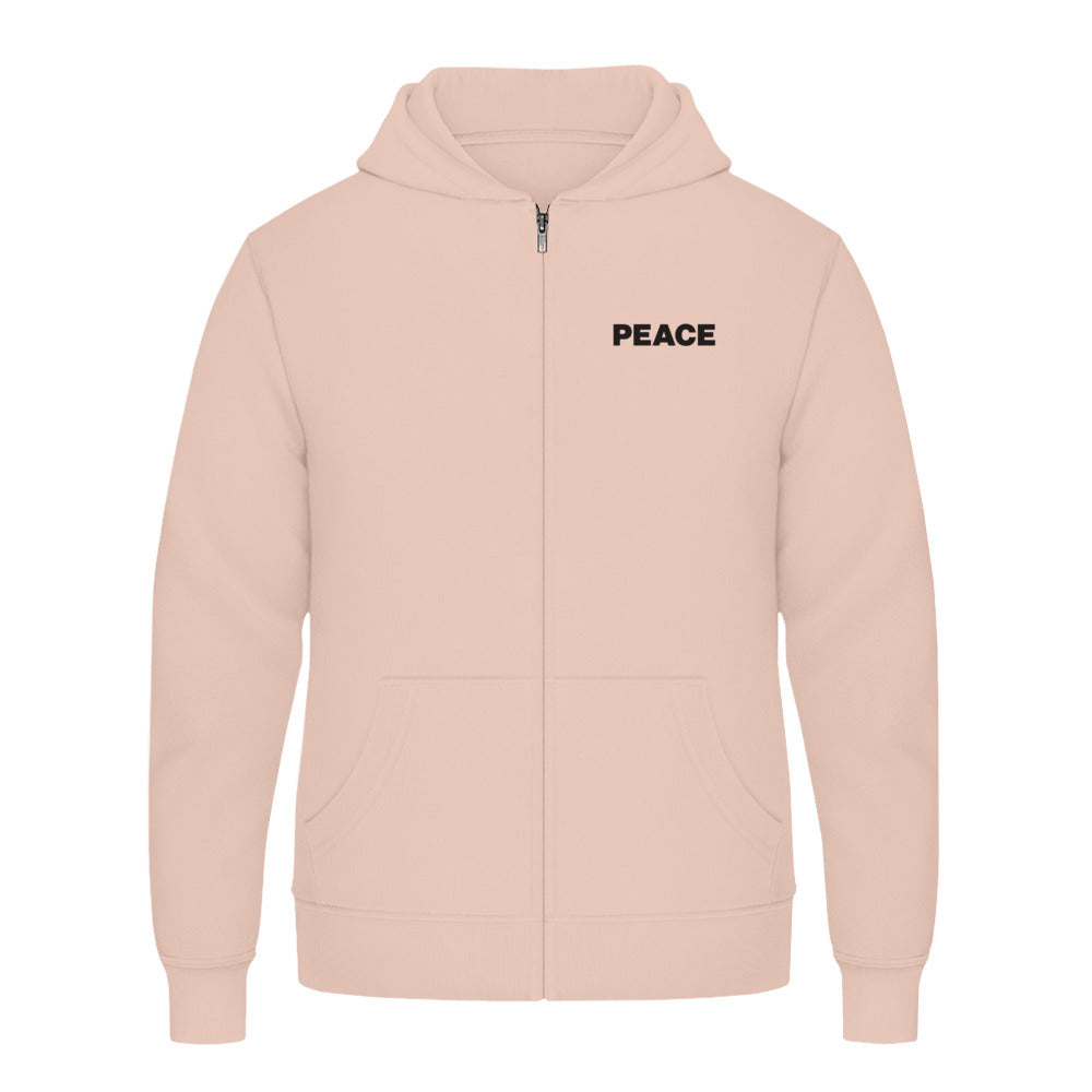 MAKE LOVE NOT WAR - Statement Zipper Hoodie (Front-& Backprint)