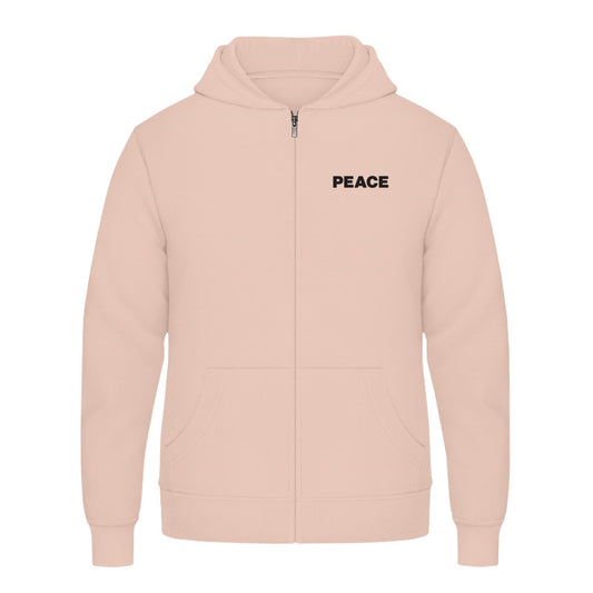MAKE LOVE NOT WAR - Statement Zipper Hoodie (Front-& Backprint)