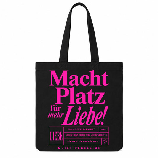 Macht Platz für mehr Liebe - Canvas-Bag XL (Front-& Backprint)