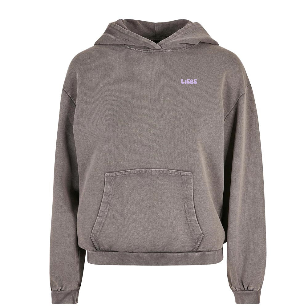 Macht Platz für mehr Liebe - Acid Washed Oversized Hoodie (Front- & Backprint)