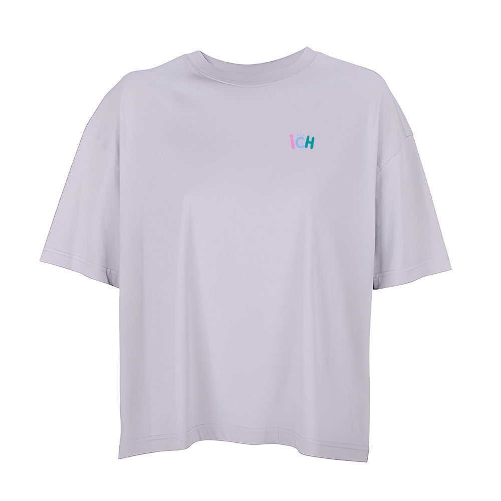     Oversized Shortcut T-Shirt in Lilac – Vorderansicht
