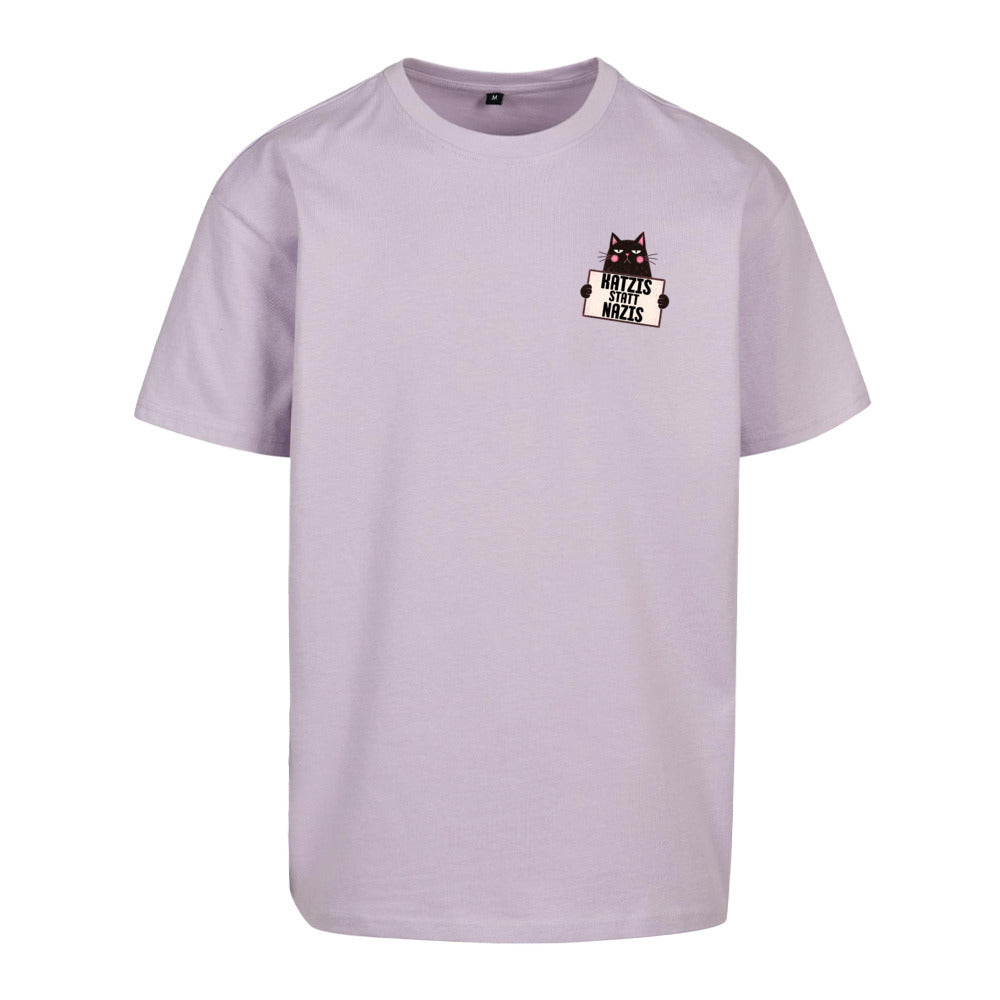 Katzis statt Nazis - Oversized Statement Shirt