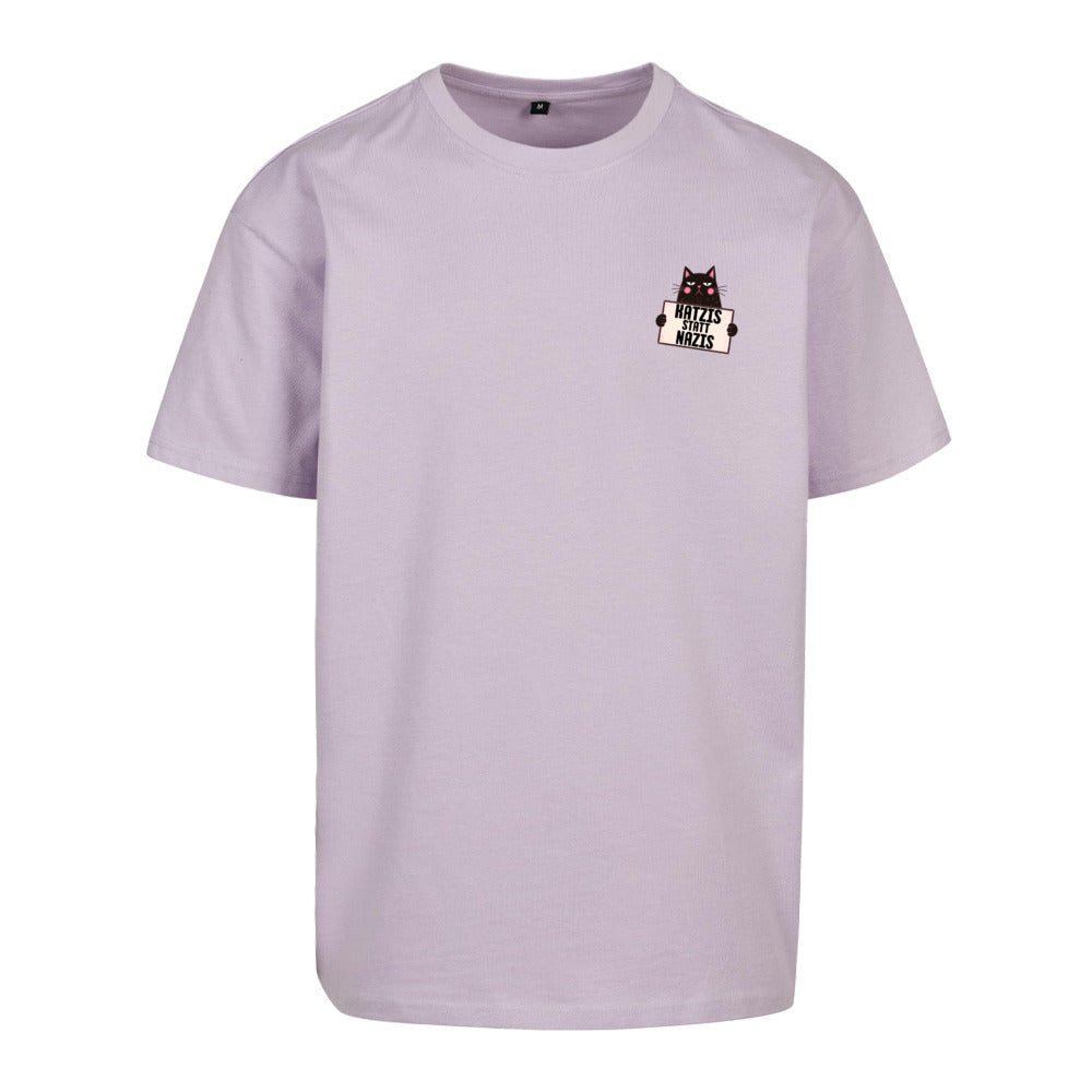 Katzis statt Nazis - Oversized Statement Shirt