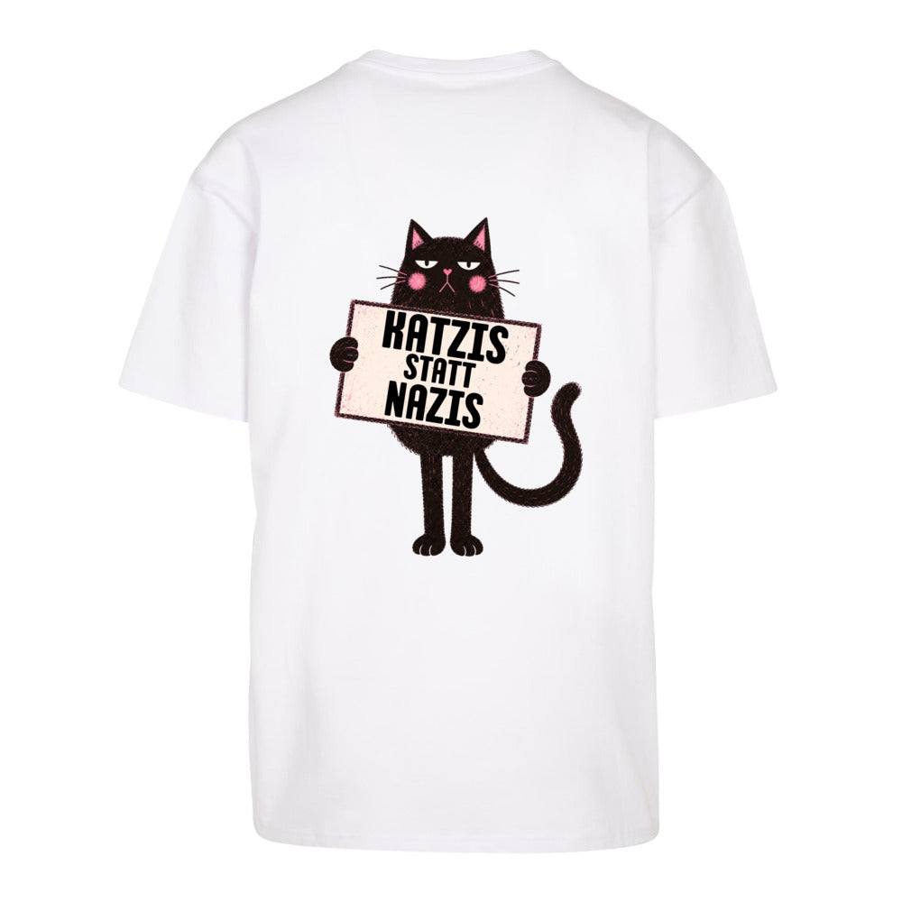 Katzis statt Nazis - Oversized Statement Shirt