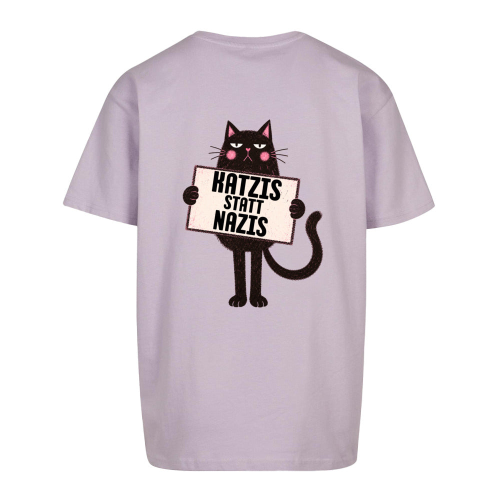 Katzis statt Nazis - Oversized Statement Shirt
