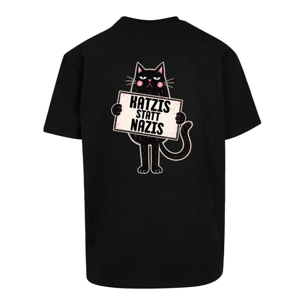 Katzis statt Nazis - Oversized Statement Shirt