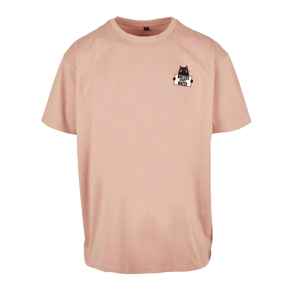Katzis statt Nazis - Oversized Statement Shirt