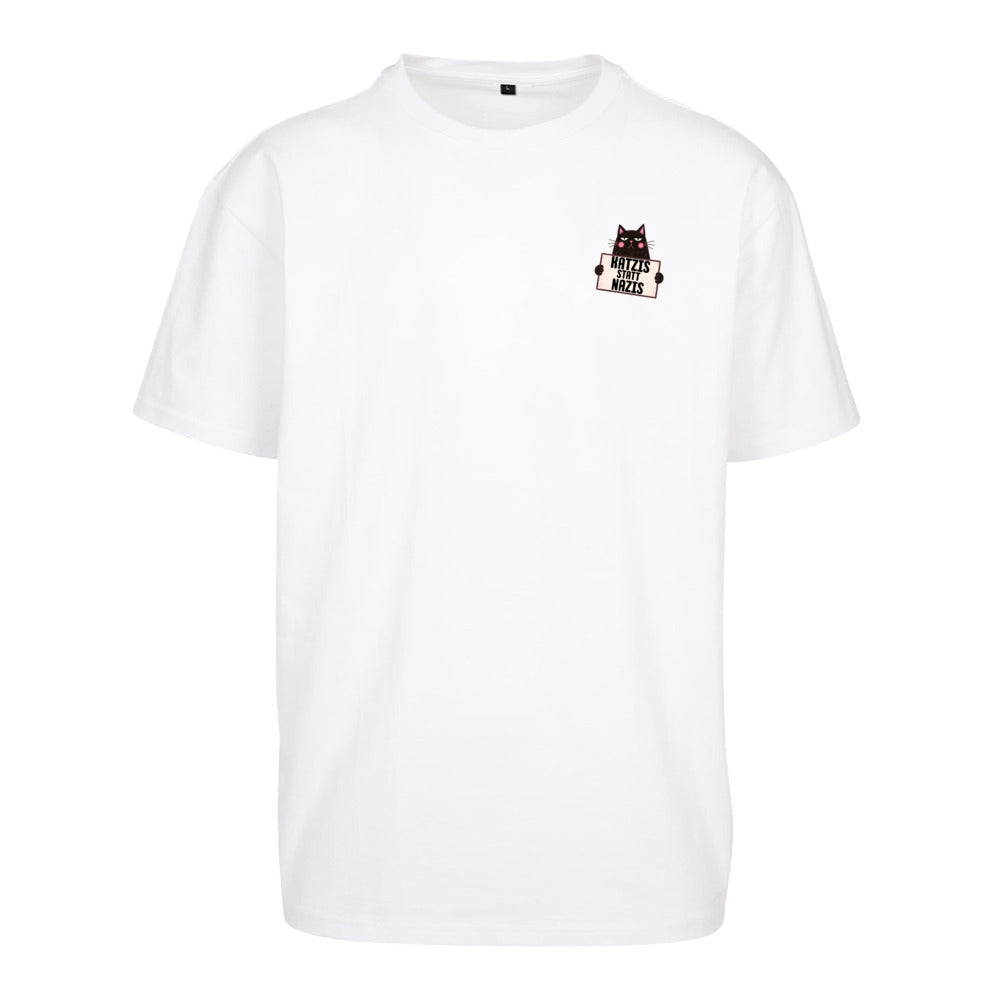 Katzis statt Nazis - Oversized Statement Shirt