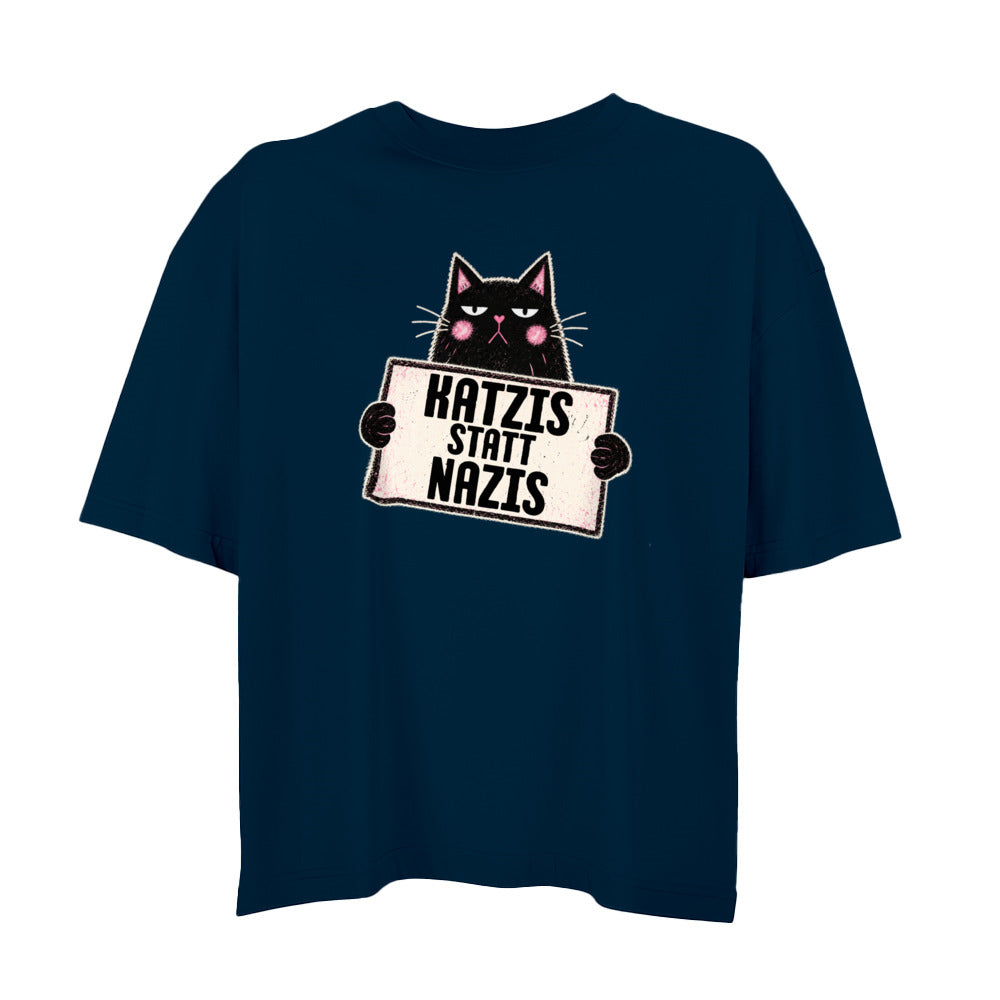 Katzis statt Nazis - Shortcut Oversized Statement Shirt