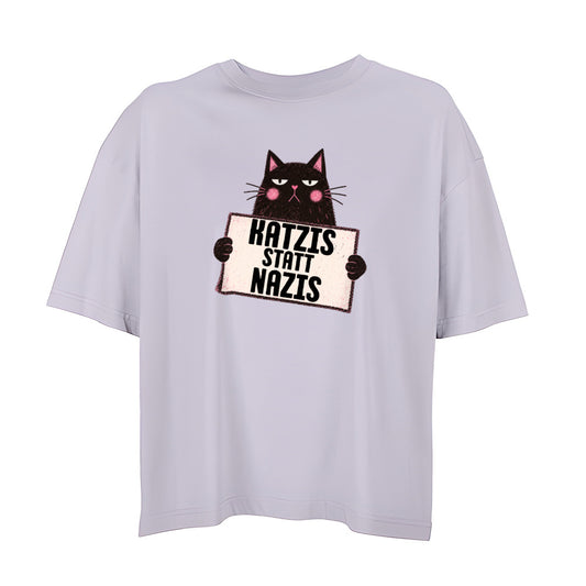 Katzis statt Nazis - Shortcut Oversized Statement Shirt