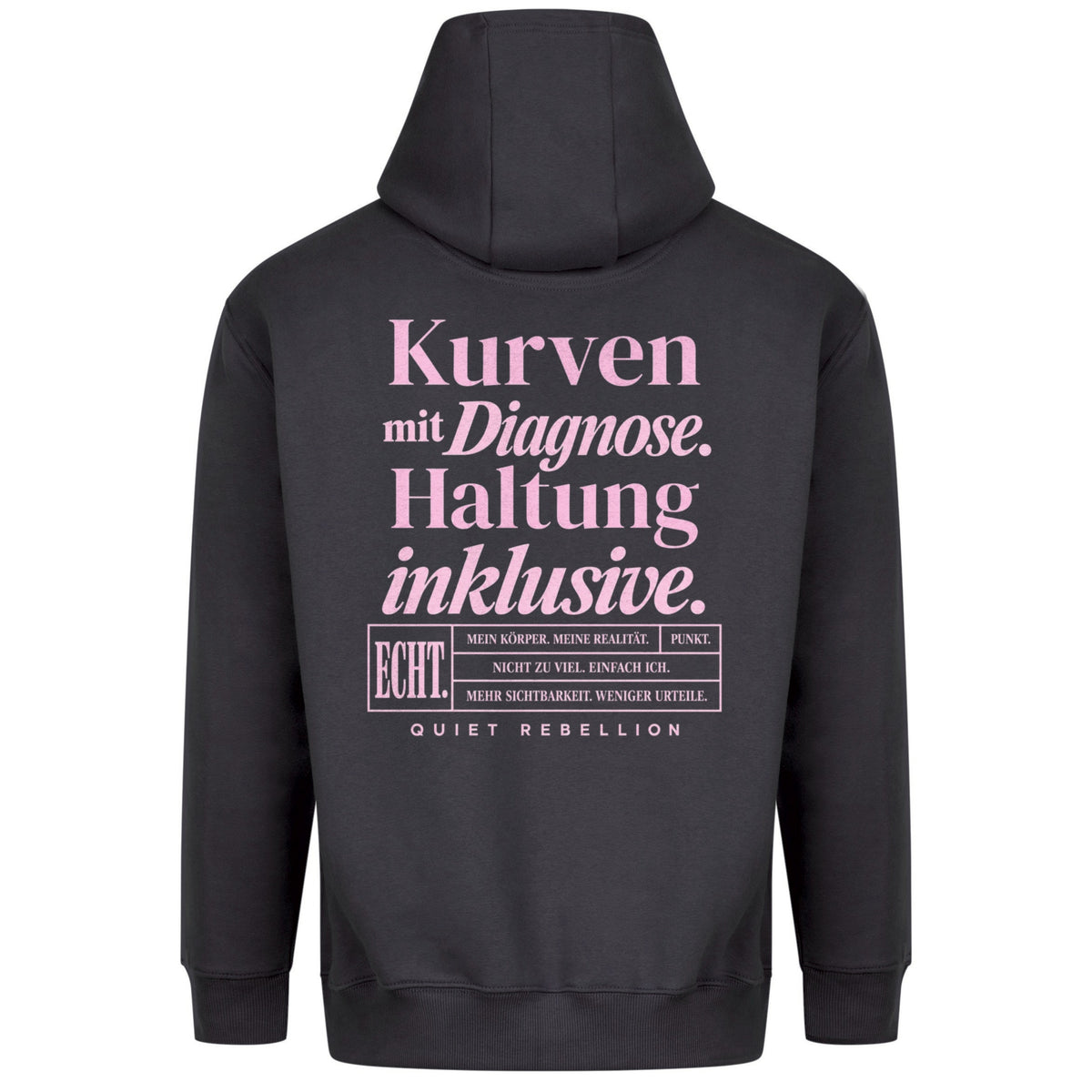 Kurven mit Diagnose. Haltung inklusive. - Relaxed Fit Statement Hoodie