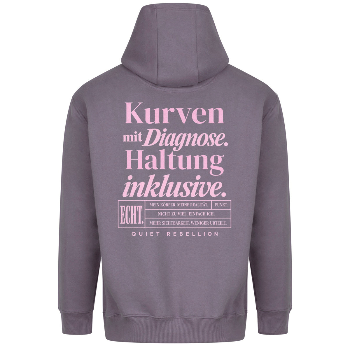 Kurven mit Diagnose. Haltung inklusive. - Relaxed Fit Statement Hoodie