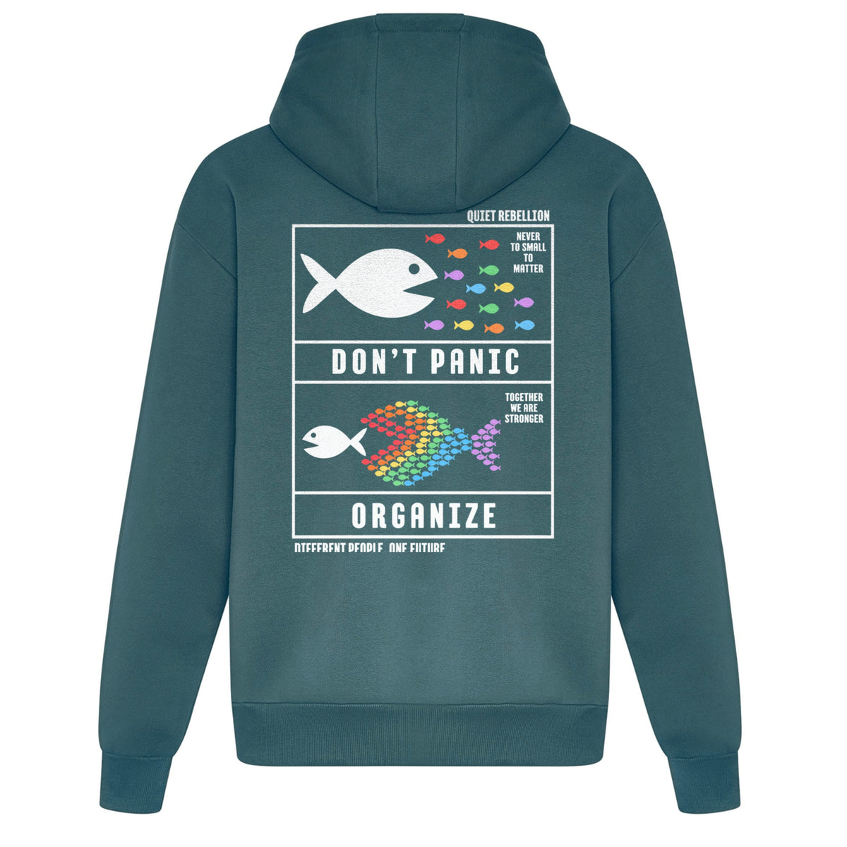 DON‘T PANIC. ORGANIZE. - Relaxed Fit Statement Hoodie