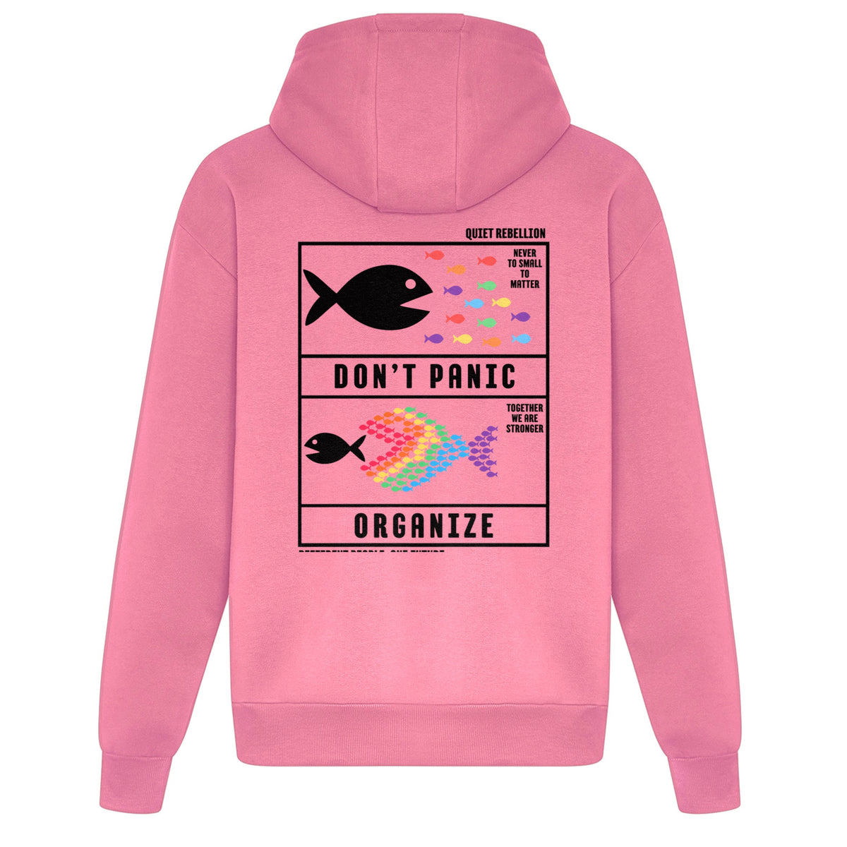 DON‘T PANIC. ORGANIZE. - Relaxed Fit Statement Hoodie