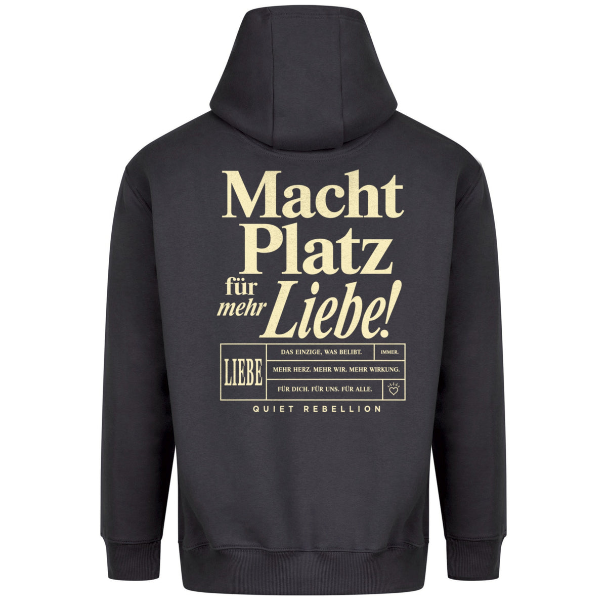 Macht Platz für mehr Liebe - Relaxed Fit Statement Hoodie