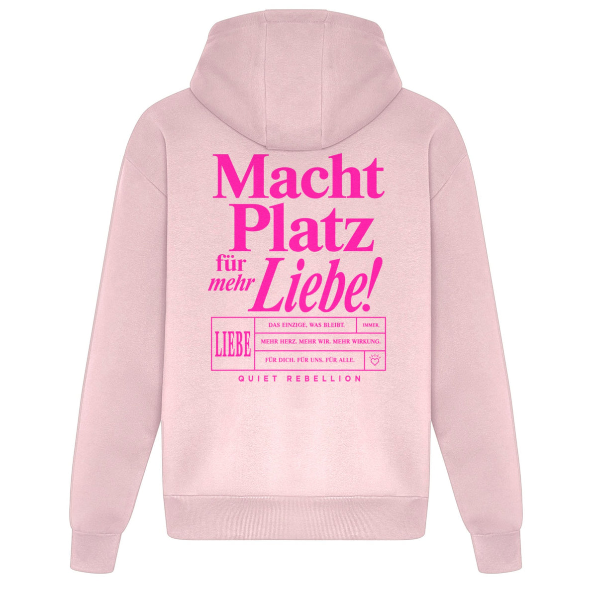 Macht Platz für mehr Liebe - Statement Hoodie / Relaxed Fit / Backprint