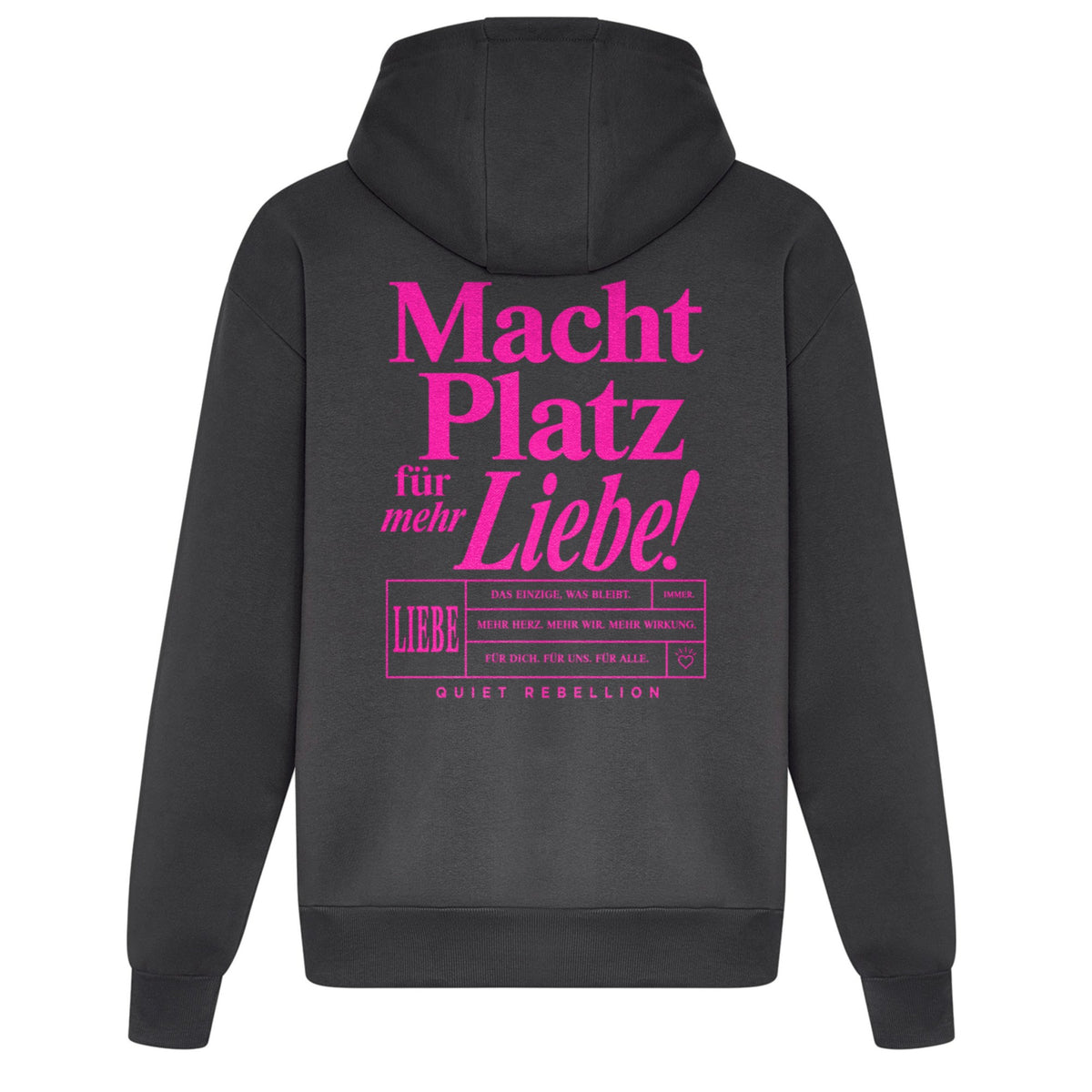 Macht Platz für mehr Liebe - Statement Hoodie / Relaxed Fit / Backprint