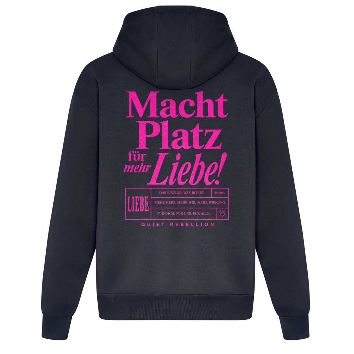 Macht Platz für mehr Liebe - Statement Hoodie / Relaxed Fit / Backprint