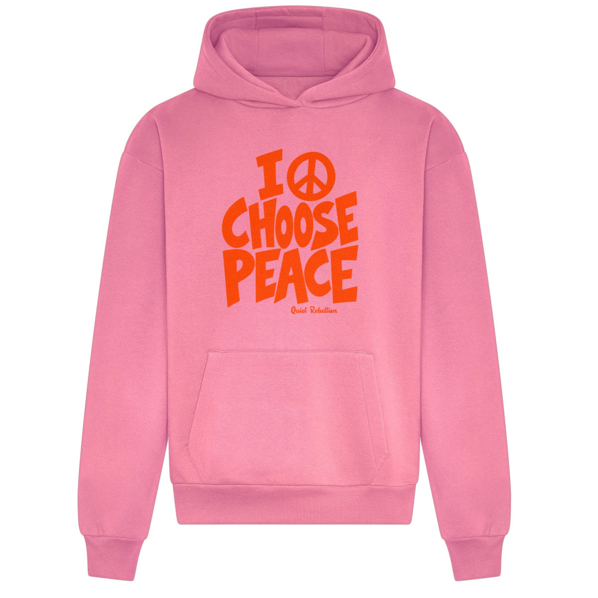 I Choose Peace - Frontprinted Relaxed Fit Statement Hoodie