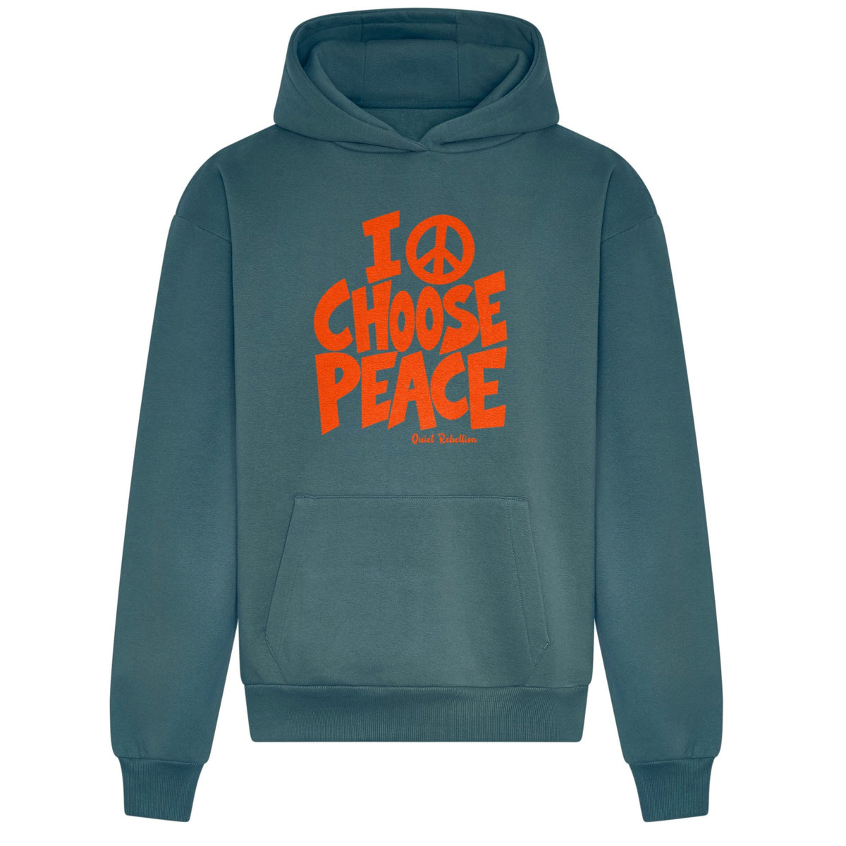 I Choose Peace - Frontprinted Relaxed Fit Statement Hoodie