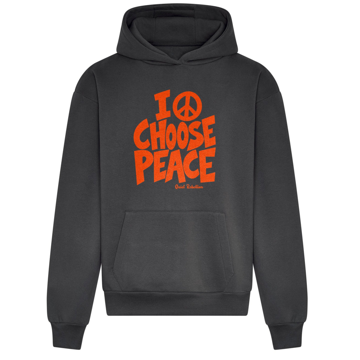 I Choose Peace - Frontprinted Relaxed Fit Statement Hoodie
