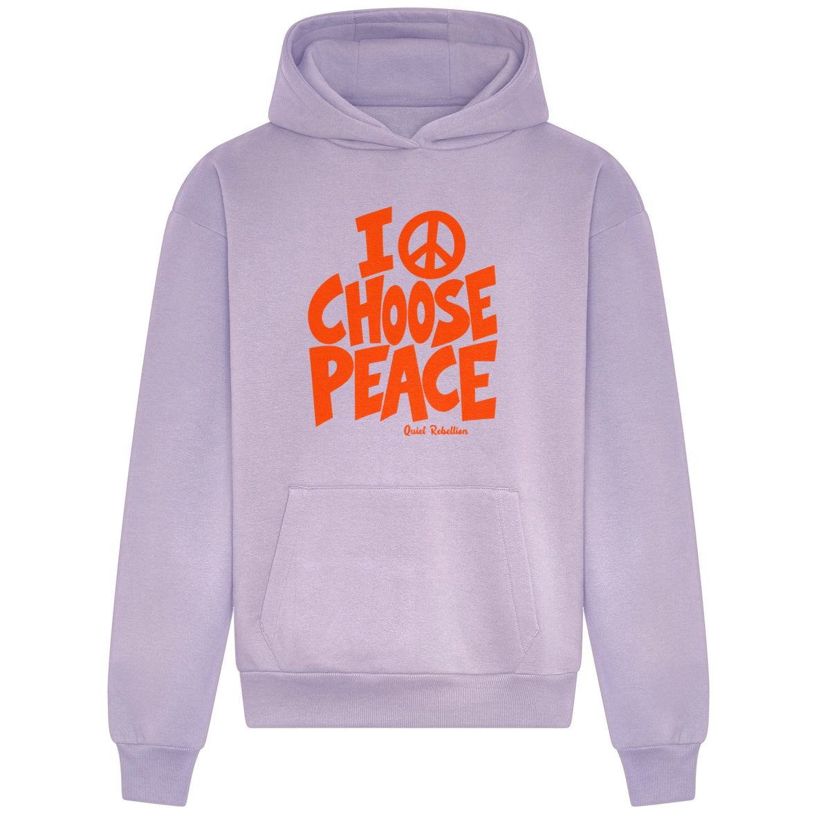 I Choose Peace - Frontprinted Relaxed Fit Statement Hoodie
