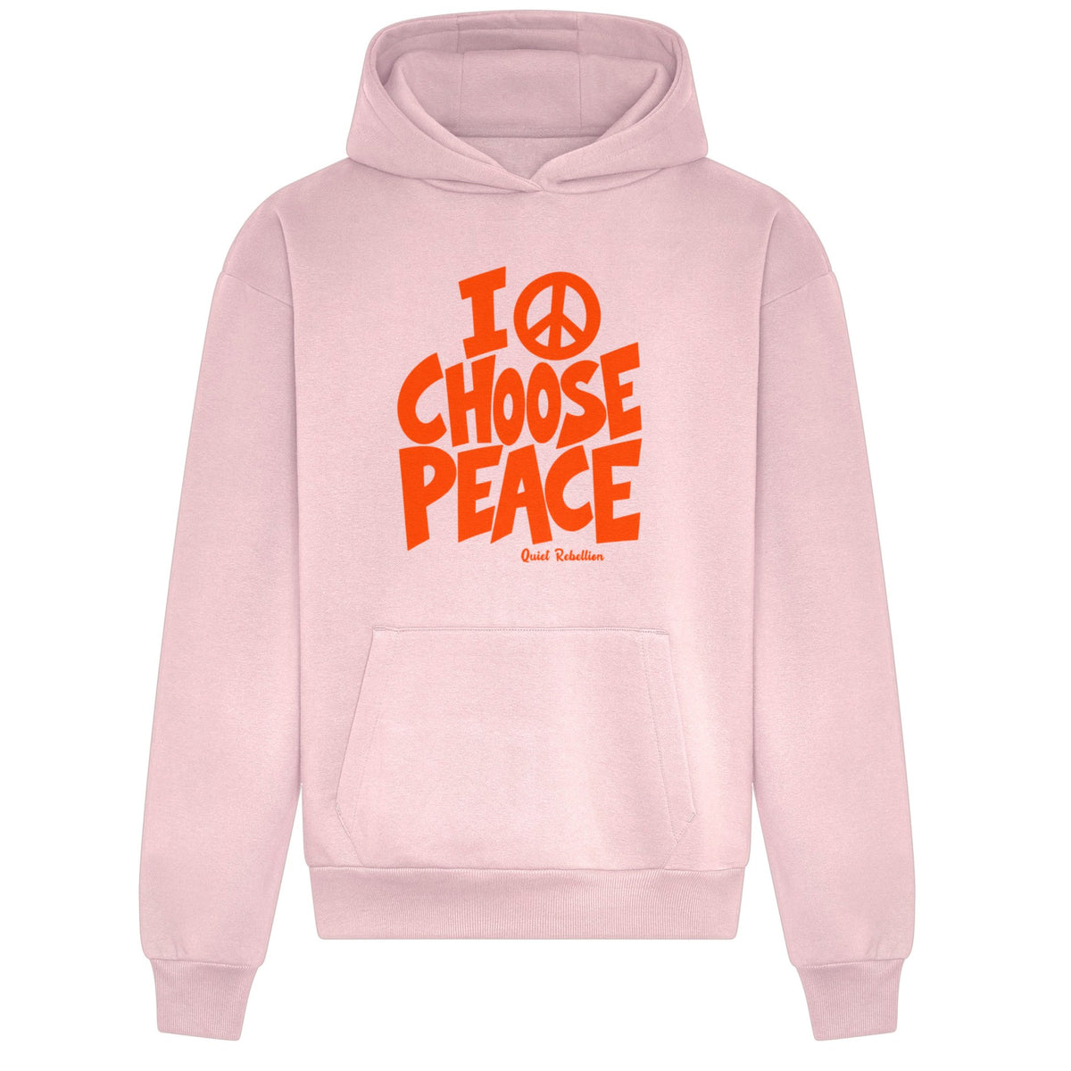 I Choose Peace - Frontprinted Relaxed Fit Statement Hoodie