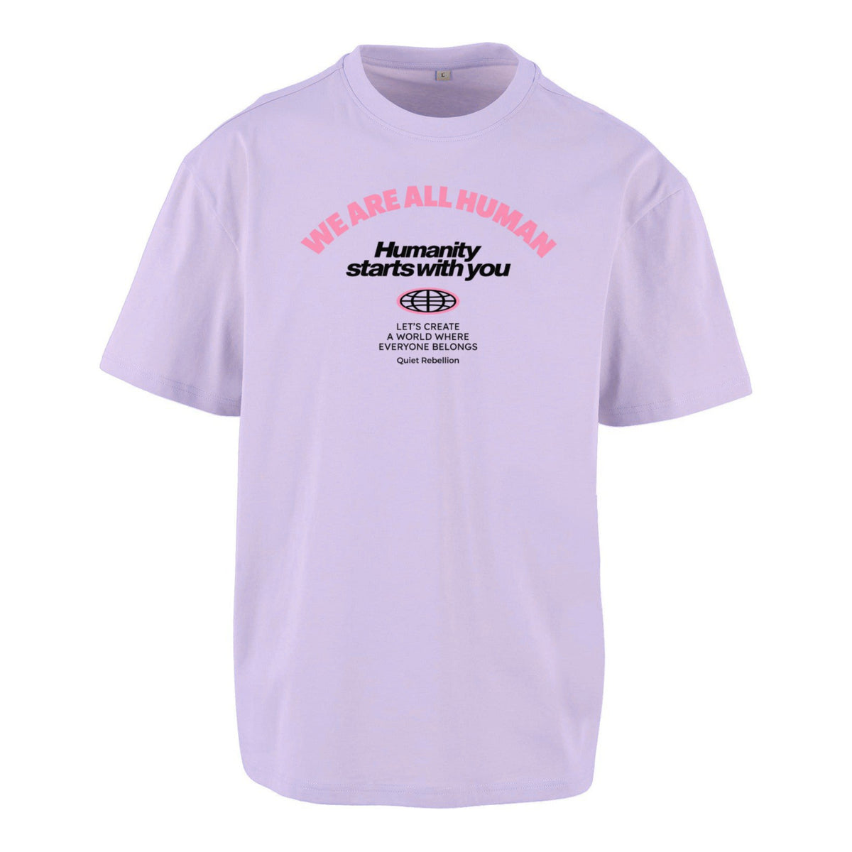 We Are All Human - Frontprinted Unisex Oversized Statement Shirt
