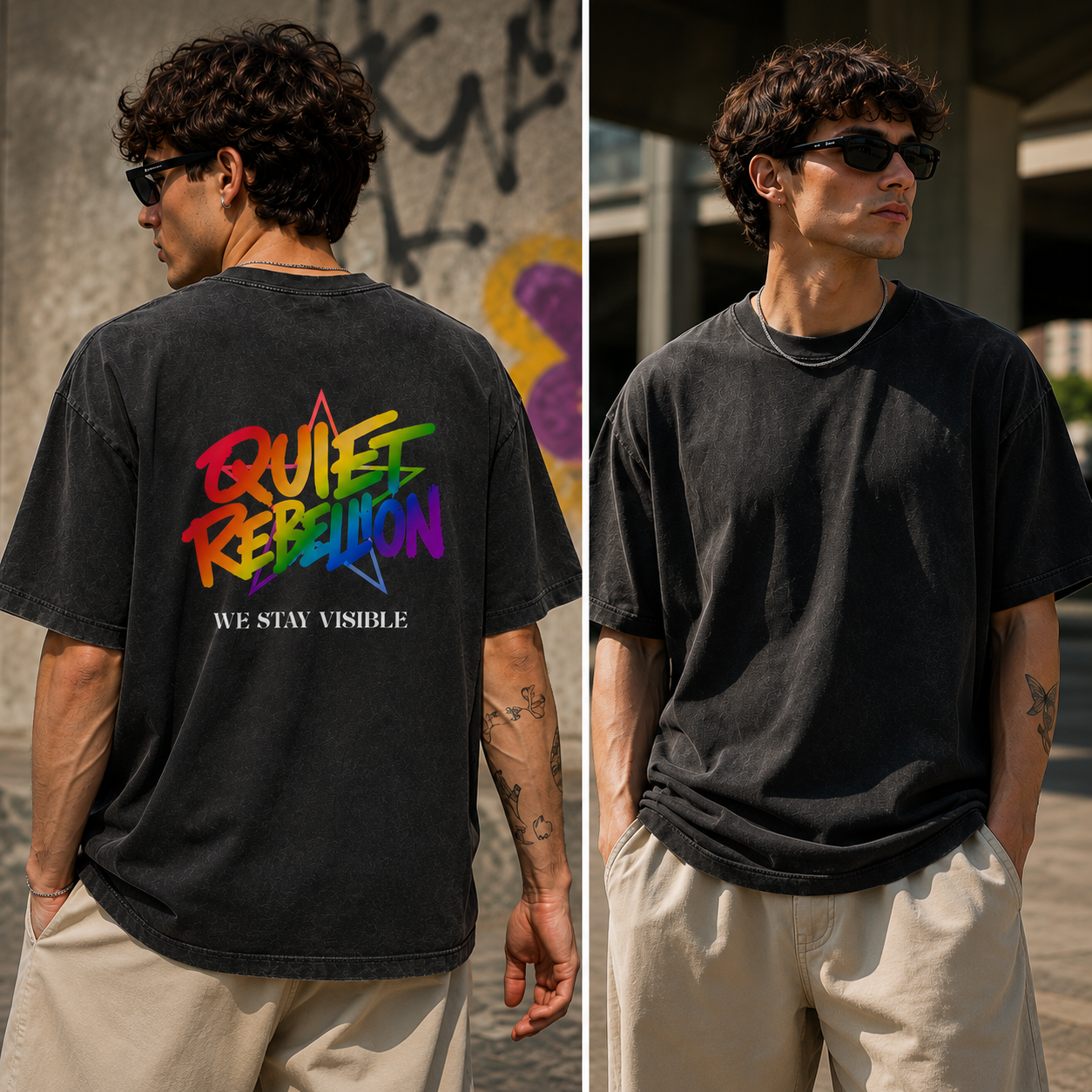 QUIET REBELLION - Oversized Statement Shirt