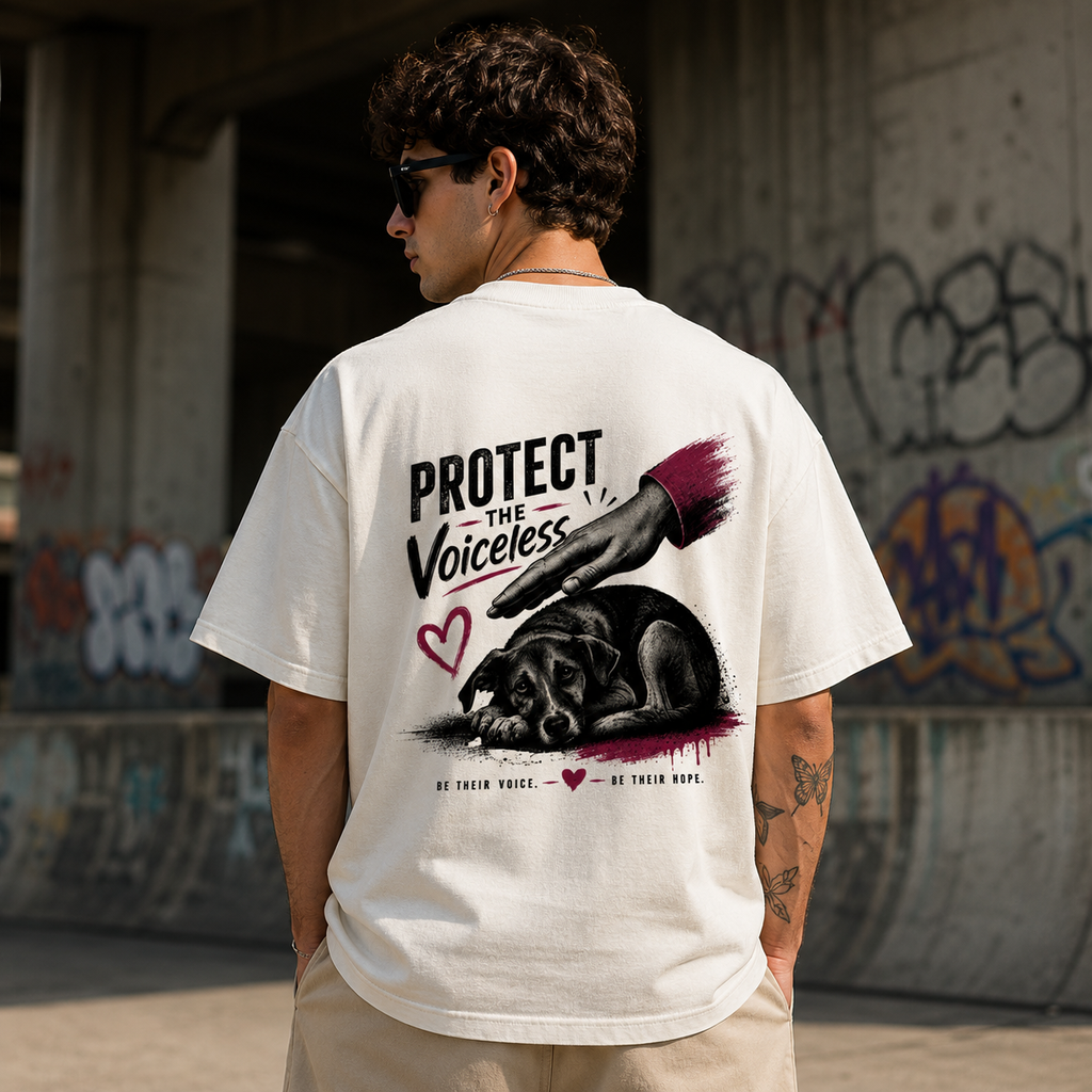 PROTECT THE Voiceless - Oversized Statement Shirt