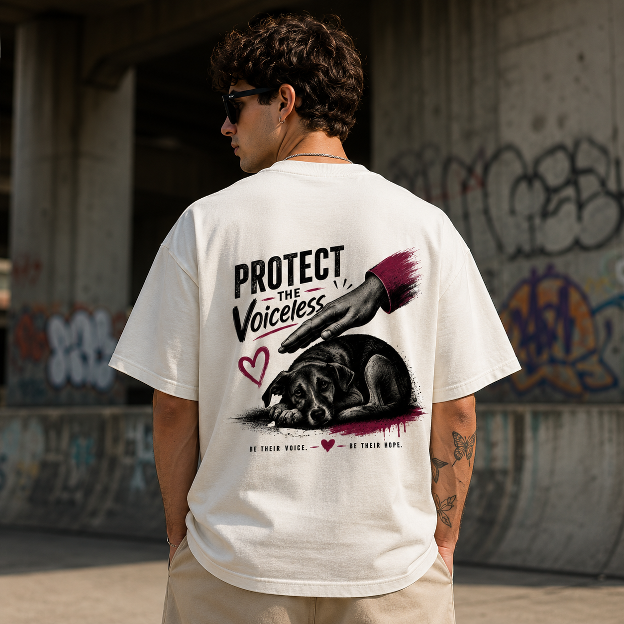 PROTECT THE Voiceless - Oversized Statement Shirt