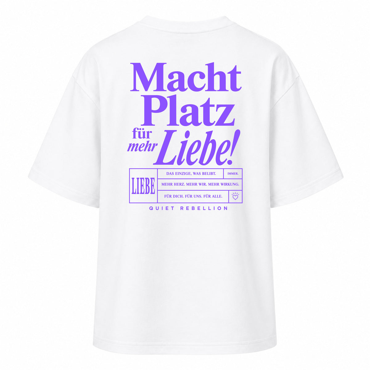 Macht Platz für mehr Liebe - Women‘s Oversized Statemeng Shirt